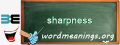 WordMeaning blackboard for sharpness